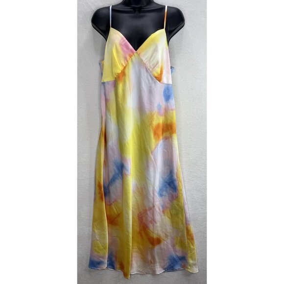 Diane Von Furstenberg for Target Women's Sunset Satin Slip Dress Size Large NWT - Picture 1 of 8